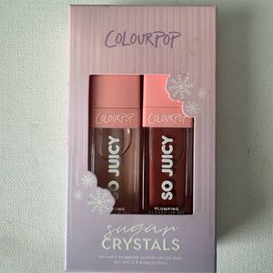 ColourPop Sugar Crystals So Juicy Lip Oil Duo — Lychee Jelly & Hits Diff (NIB)